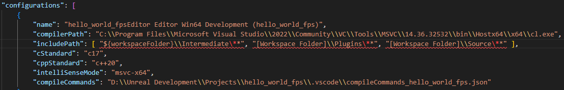 VS Code showing errors with the syntax from Epic's documentation when pasted in